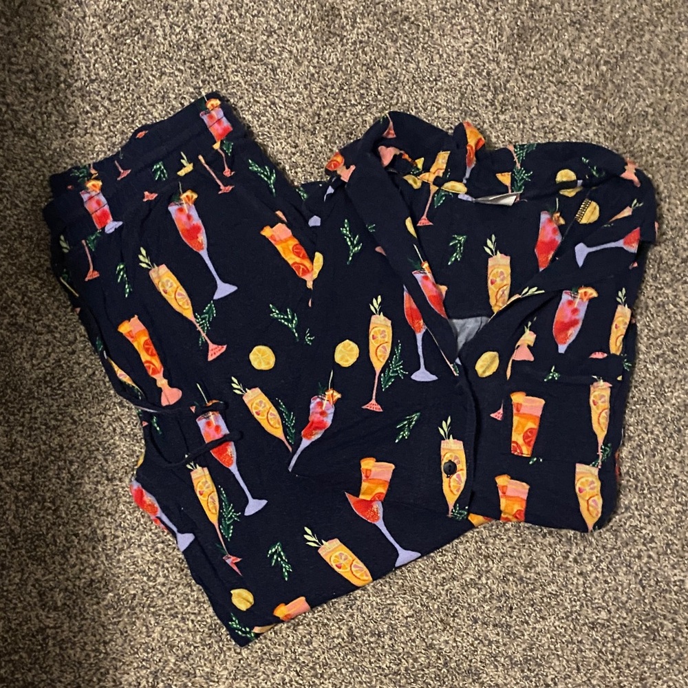 Women's Cocktail Print Pajama Set
